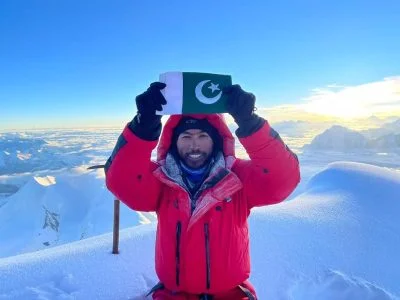 Sirbaz Khan on the summit